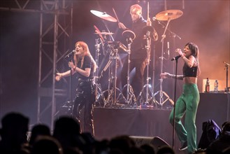 The Swedish electropop duo Icona Pop with singers Aino Jawo and Caroline Hjelt