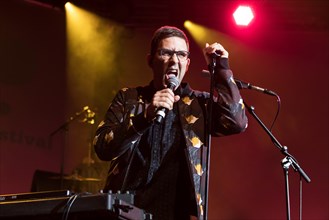 The British singer and songwriter Jamie Lidell live at the 25th Blue Balls Festival in Lucerne