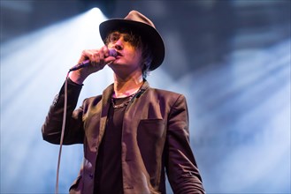 The British rock musician Peter Doherty live at the 25th Blue Balls Festival in Lucerne