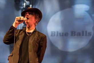 The British rock musician Peter Doherty live at the 25th Blue Balls Festival in Lucerne