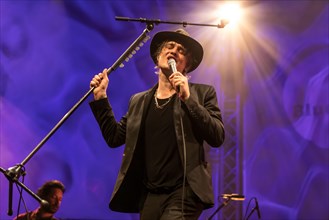 The British rock musician Peter Doherty live at the 25th Blue Balls Festival in Lucerne