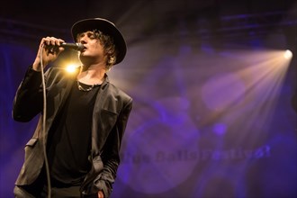 The British rock musician Peter Doherty live at the 25th Blue Balls Festival in Lucerne