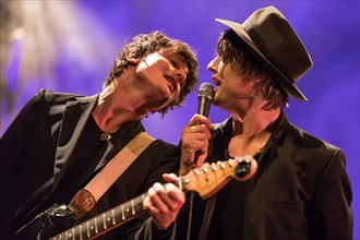 The British rock musician Peter Doherty live at the 25th Blue Balls Festival in Lucerne