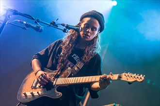 The Australian singer and songwriter Tash Sultana live at the 25th Blue Balls Festival in Lucerne