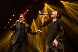 The Italian pop group Ricchi e Poveri with singer Angela Brambati and singer Angelo Sotgiu live at Schlager Nacht