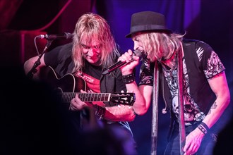 Guitarist Leo Leoni and singer Nic Maeder from the Swiss rock band Gotthard live in the Schuur Luzern
