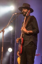 American musician and actor Gary Clark Jr. live at the 26th Blue Balls Festival in Lucerne