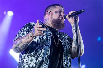 The British blues and soul singer Rag 'n' Bone Man live at the 28th Heitere Open Air in Zofingen