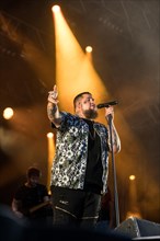 The British blues and soul singer Rag 'n' Bone Man live at the 28th Heitere Open Air in Zofingen