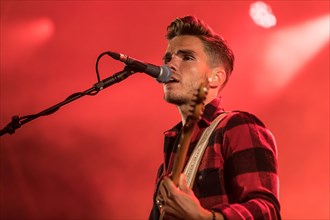 The Icelandic rock band Kaleo with singer and frontman Jokull Juliusson live at the 28th Heitere Open Air in Zofingen