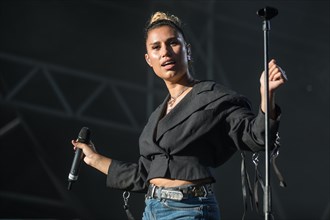 British R & B and pop singer and songwriter Rachel Keen aka Raye live at the 28th Heitere Open Air in Zofingen Aargau