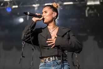 British R & B and pop singer and songwriter Rachel Keen aka Raye live at the 28th Heitere Open Air in Zofingen Aargau