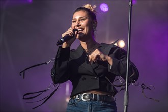 British R & B and pop singer and songwriter Rachel Keen aka Raye live at the 28th Heitere Open Air in Zofingen Aargau