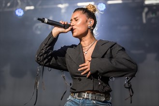 British R & B and pop singer and songwriter Rachel Keen aka Raye live at the 28th Heitere Open Air in Zofingen Aargau