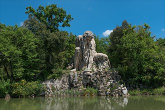 Sculpture of the Apennines made of rock