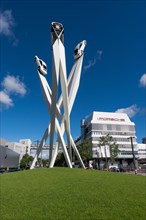 Porsche plants and sculpture Inspiration 911 on Porscheplatz