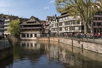 Half-timbered houses on the river Ill