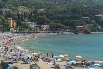 Tourists at the beach of Levanto