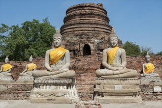 Buddha statues in front of the Central Stupa