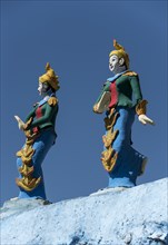 Colourful statues at Bayin Nyi