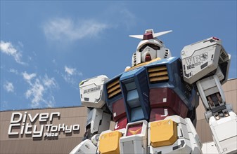 Giant Gundam robot statue