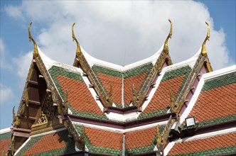 Tiled roof of Royal Pantheon at Wat Phra Kaew