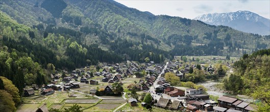 Panoramic view of Ogimachi Folk Village