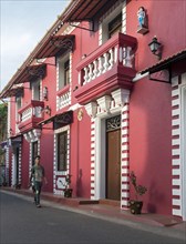 Red colonial house