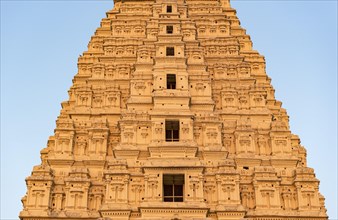 Close-up of gopuram of Virupaksha Temple