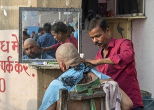 Street barber shop