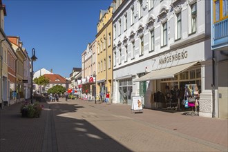 Pedestrian zone main street in Riesa