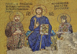 Mosaic of Christ Pantocrator with Emperor Constantine IX and Empress Zoe