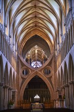 Interior of the medieval Wells Cathedral