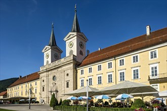 Former Benedictine monastery Tegernsee with Basilica of St Quirin