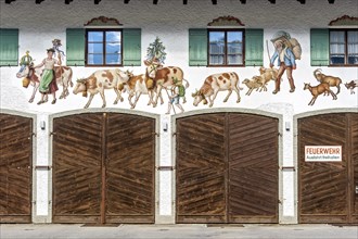 Bavarian Luftlmalerei on a house wall