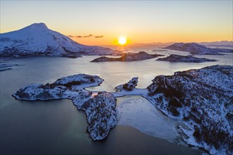 View of Efjord at sunset