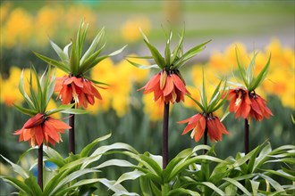 Blooming Crown imperial (Fritillaria imperialis)