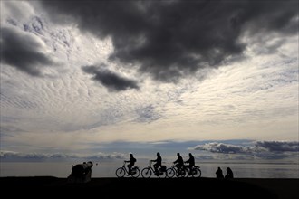 Cyclists in Oudeschild Texel Island