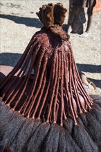 Close up of traditional Himba hair