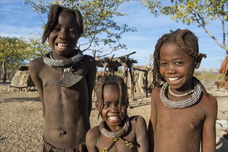 Laughing young Himba children
