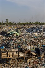 Garbage dump with plastic garbage