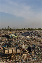 Garbage dump with plastic garbage