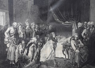 The death bed of Joseph II