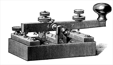 Telegraph key is a switching device used primarily to send Morse code