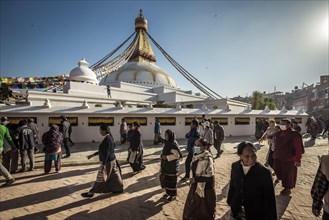 Boudhanath Stupa with pilgrims