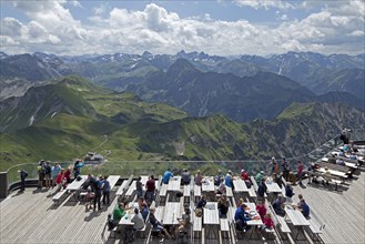 Restaurant with a view of the Allgau Alps