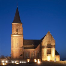 Illuminated Martini church in the evening