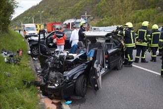 Traffic accident with firefighters
