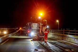 Replacing the road surface at night