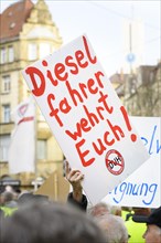 Demonstration against the ban on diesel driving